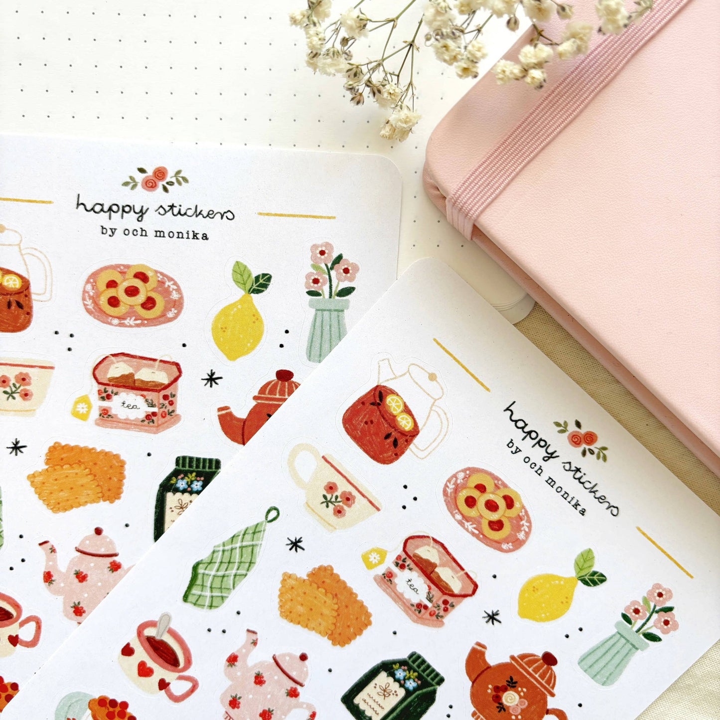 Planche de stickers - Tea Time