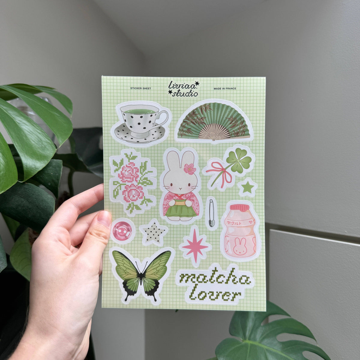 Planche de stickers - Matcha Lover