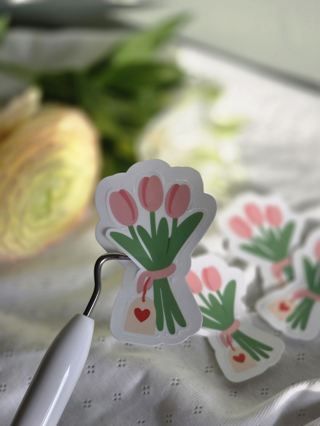 Sticker - Bouquet de tulipes