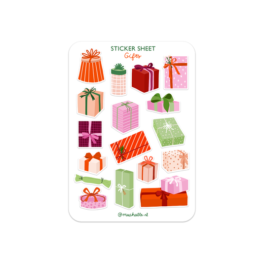 Planche de stickers - Cadeaux