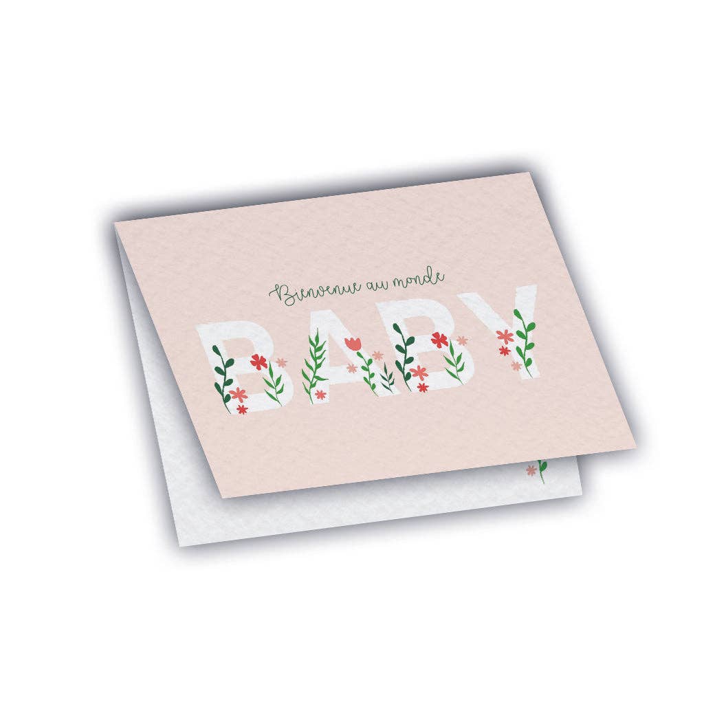 Carte de vœux - Baby Rose