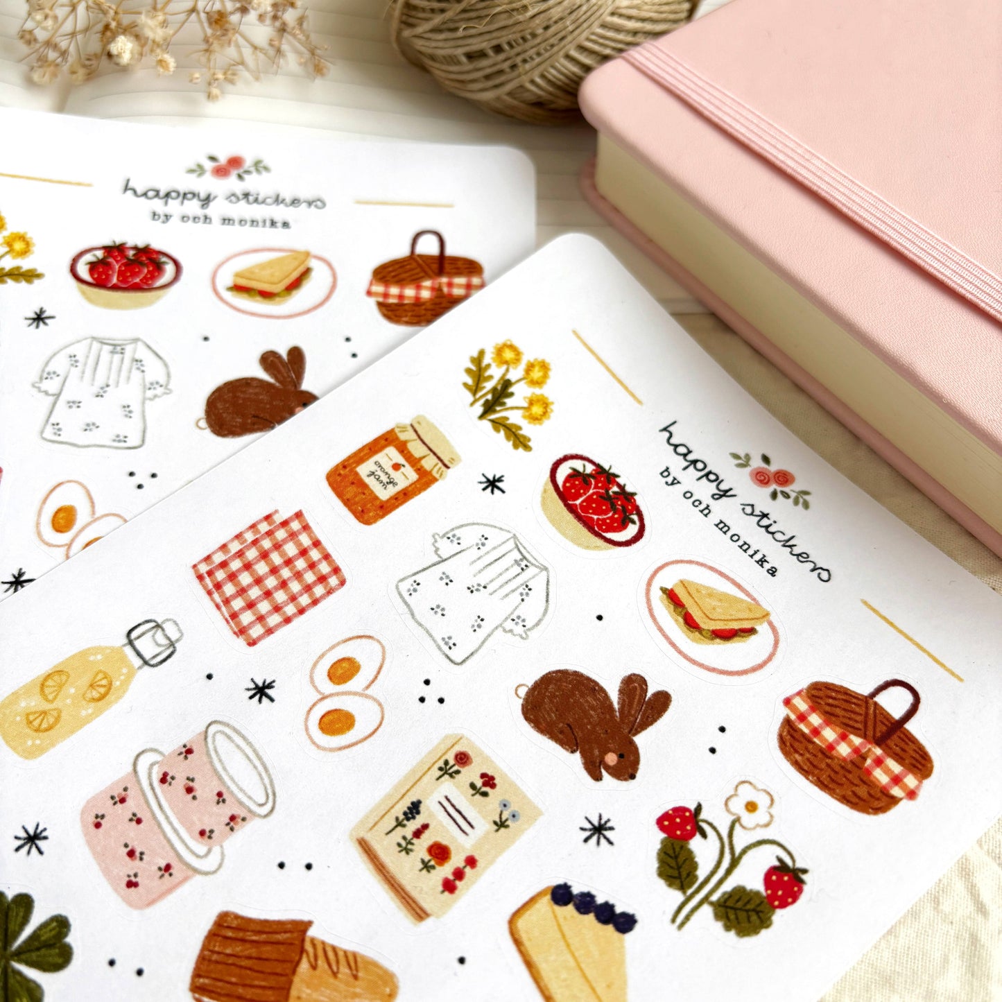 Planche de stickers - Pique-nique de printemps