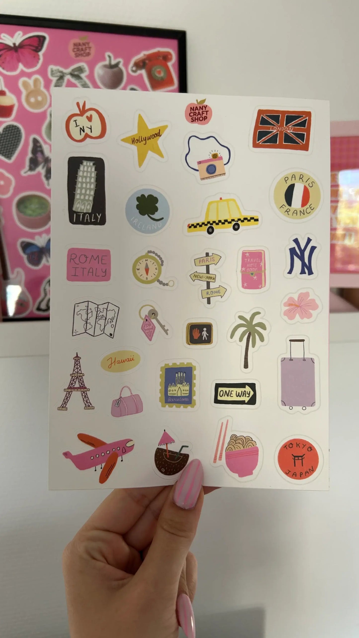 Planche de stickers - Voyages