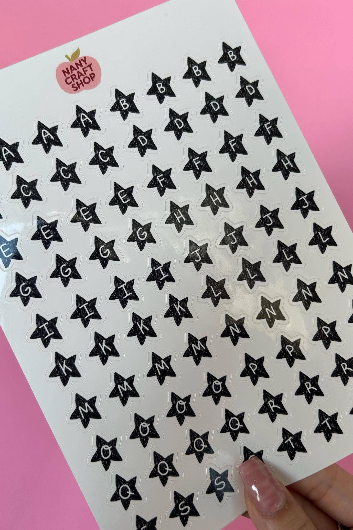 Planches de stickers -  Alphabet Étoiles