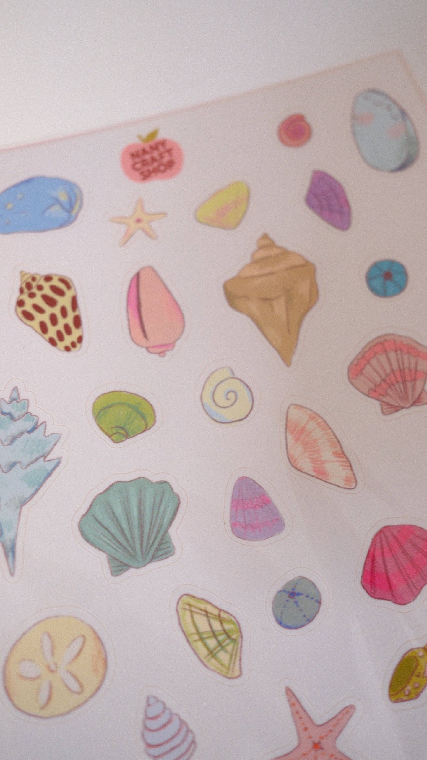 Planche de stickers - Mini Coquillages