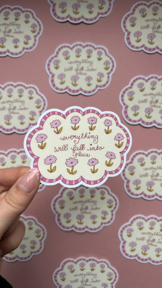 Sticker - Nuage Fleurs XL