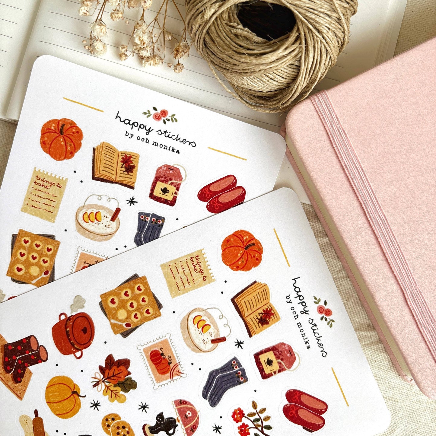 Planche de stickers - Bonjour automne