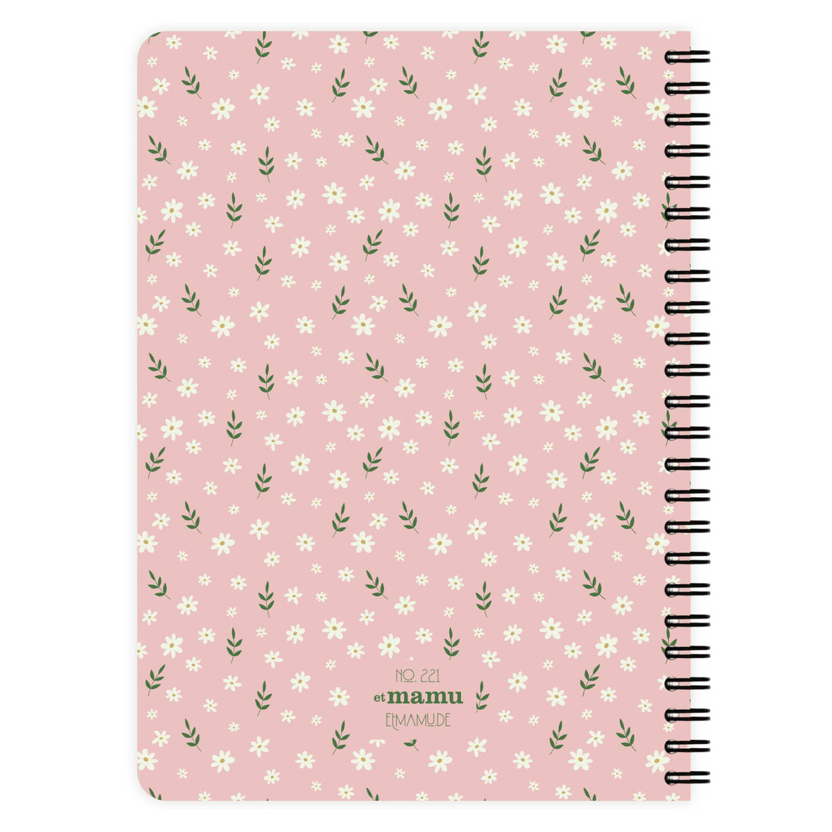 Carnet à spirale vierge - Floral bohème
