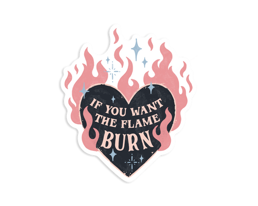 Sticker - Coeur enflammé