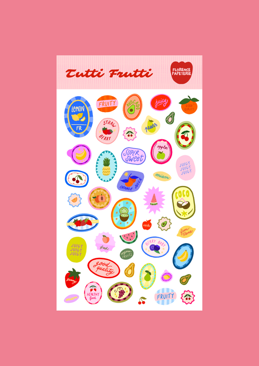 Planche de stickers - Tutti Frutti