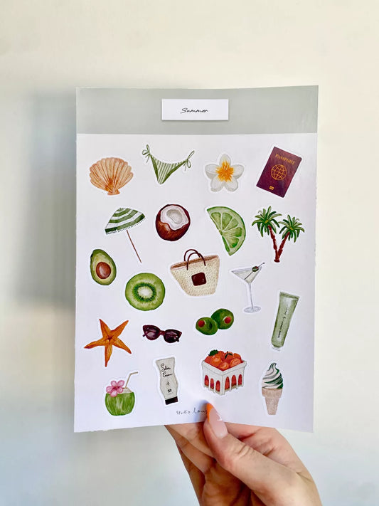 Planche de stickers - Summer girl