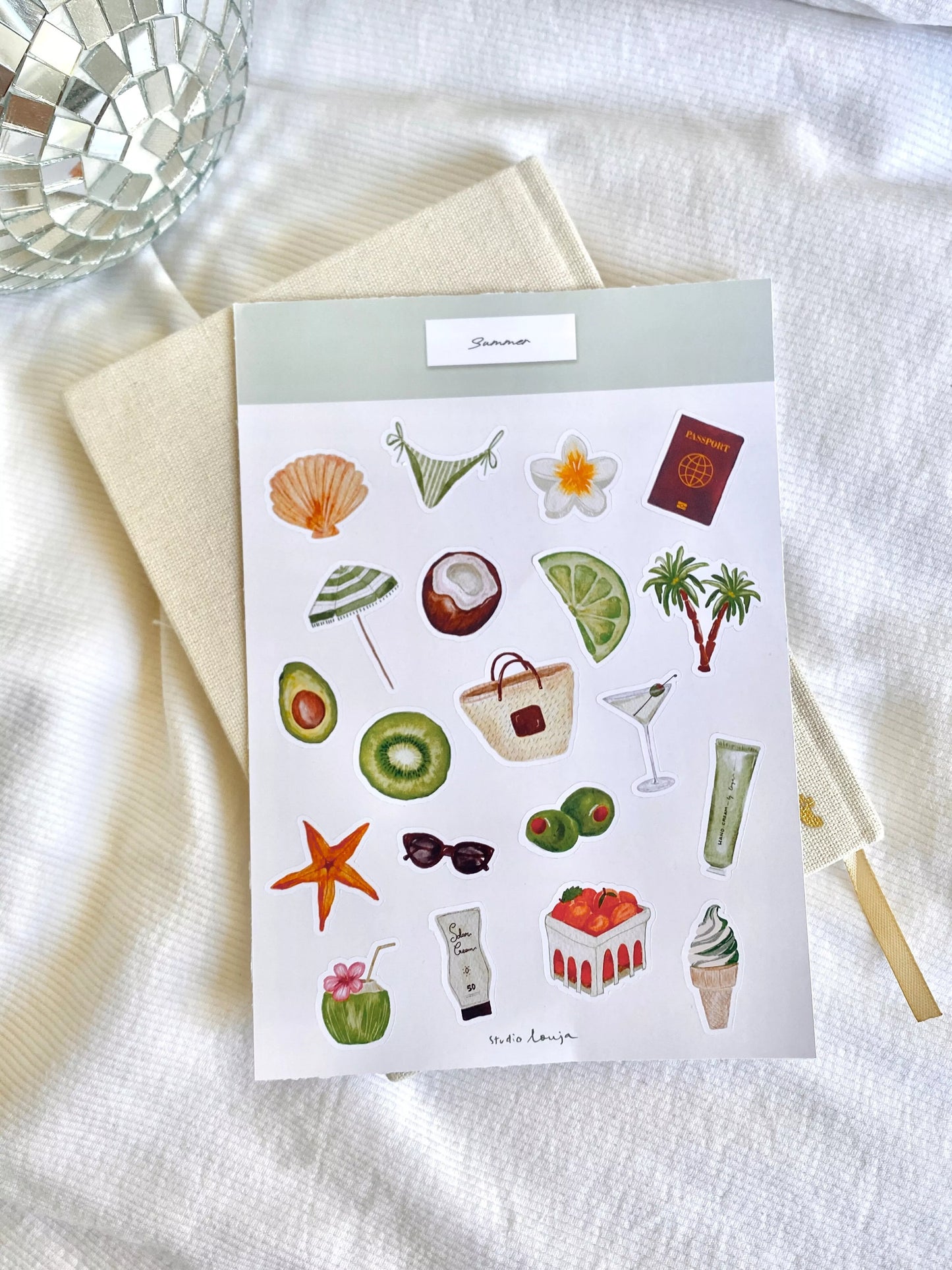 Planche de stickers - Summer girl