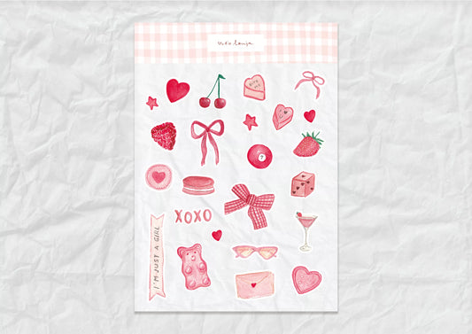 Planche de stickers - Girly Journaling