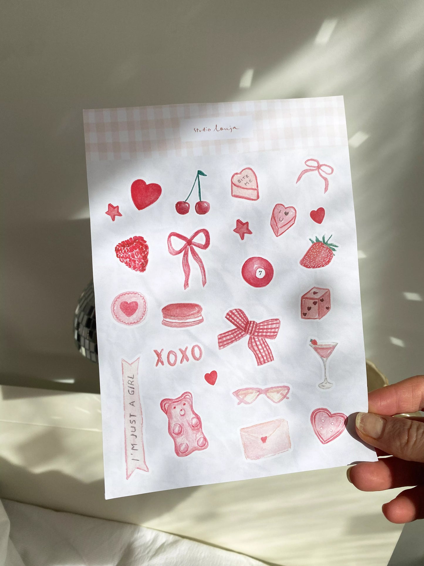 Planche de stickers - Girly Journaling