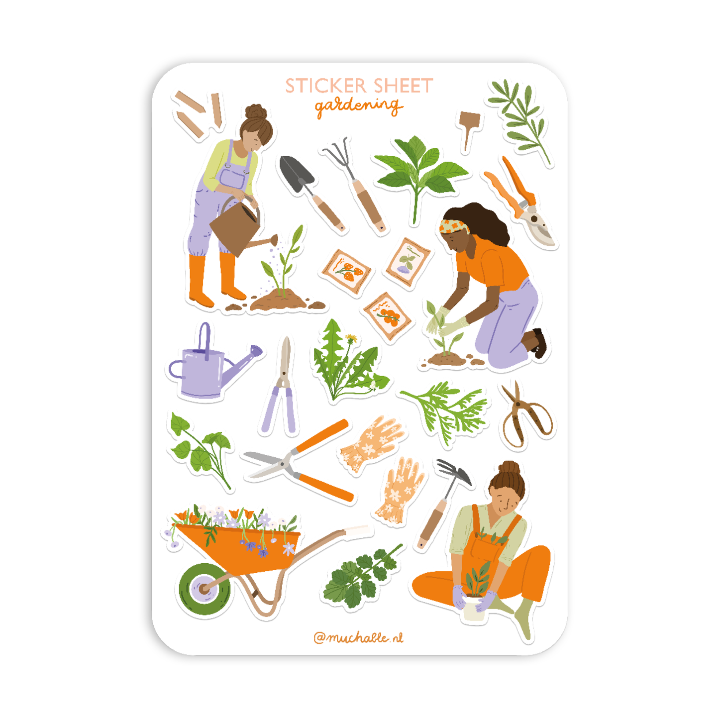 Planche de stickers - Jardinage