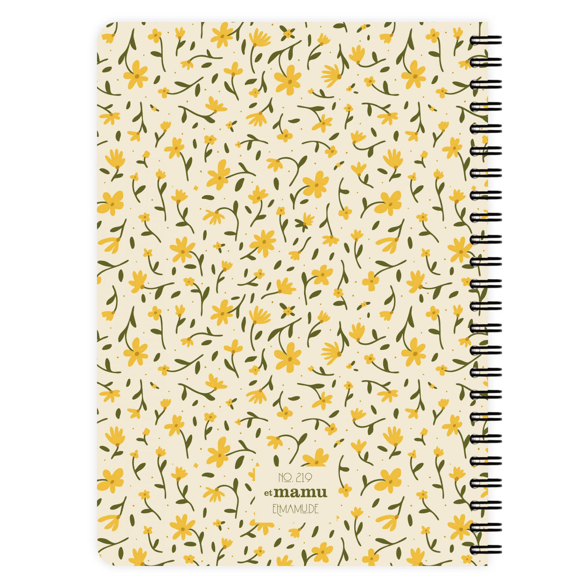 Carnet à spirale vierge - Floral bohème