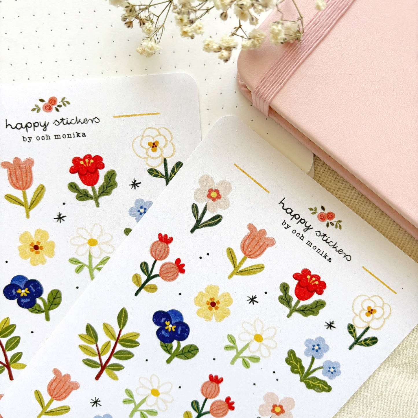 Planche de stickers - Floral