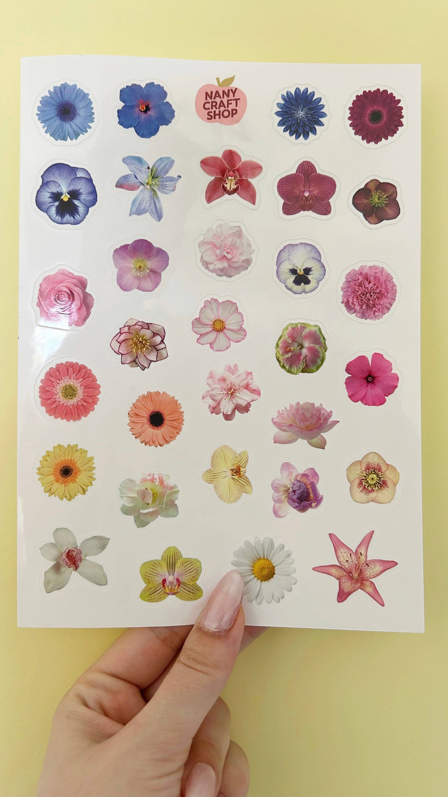 Planche de stickers - Jolies fleurs