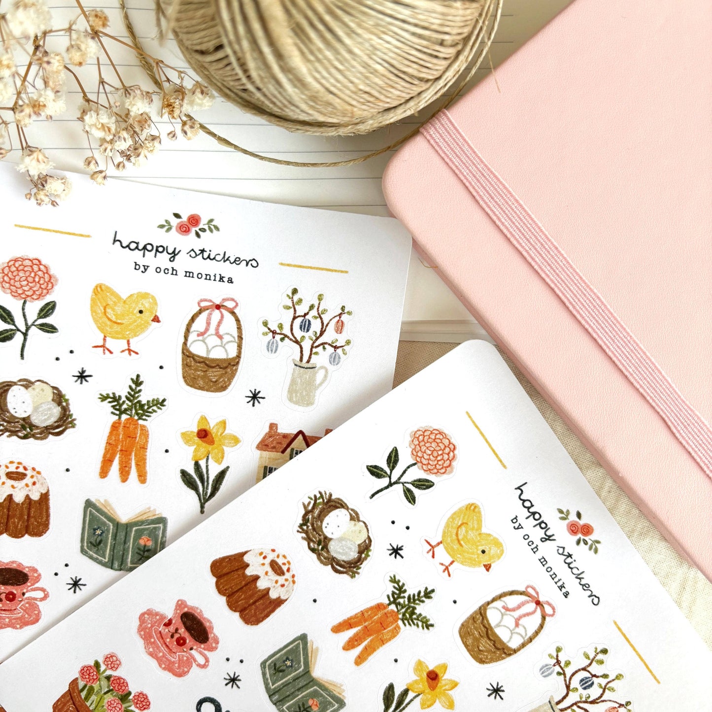 Planche de stickers - Début de printemps