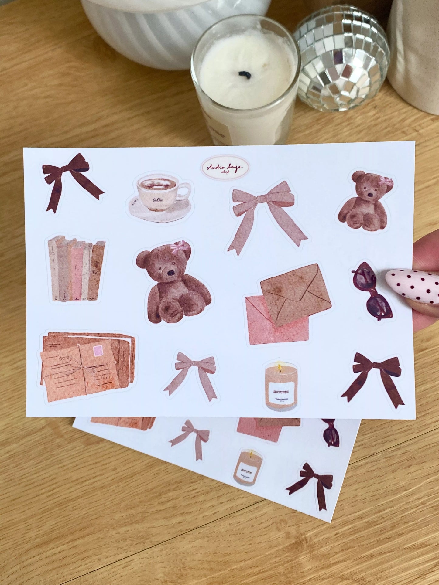 Planche de stickers - Automne Girly