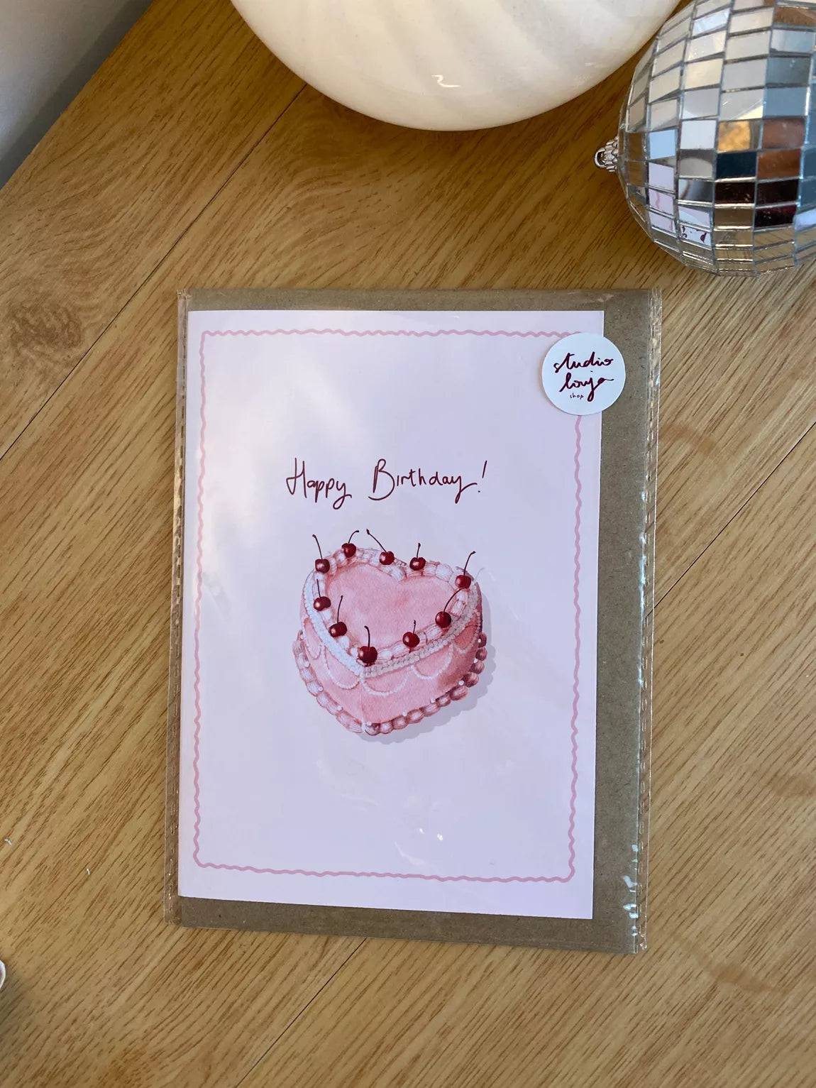 Carte d'anniversaire - Vintage Cake