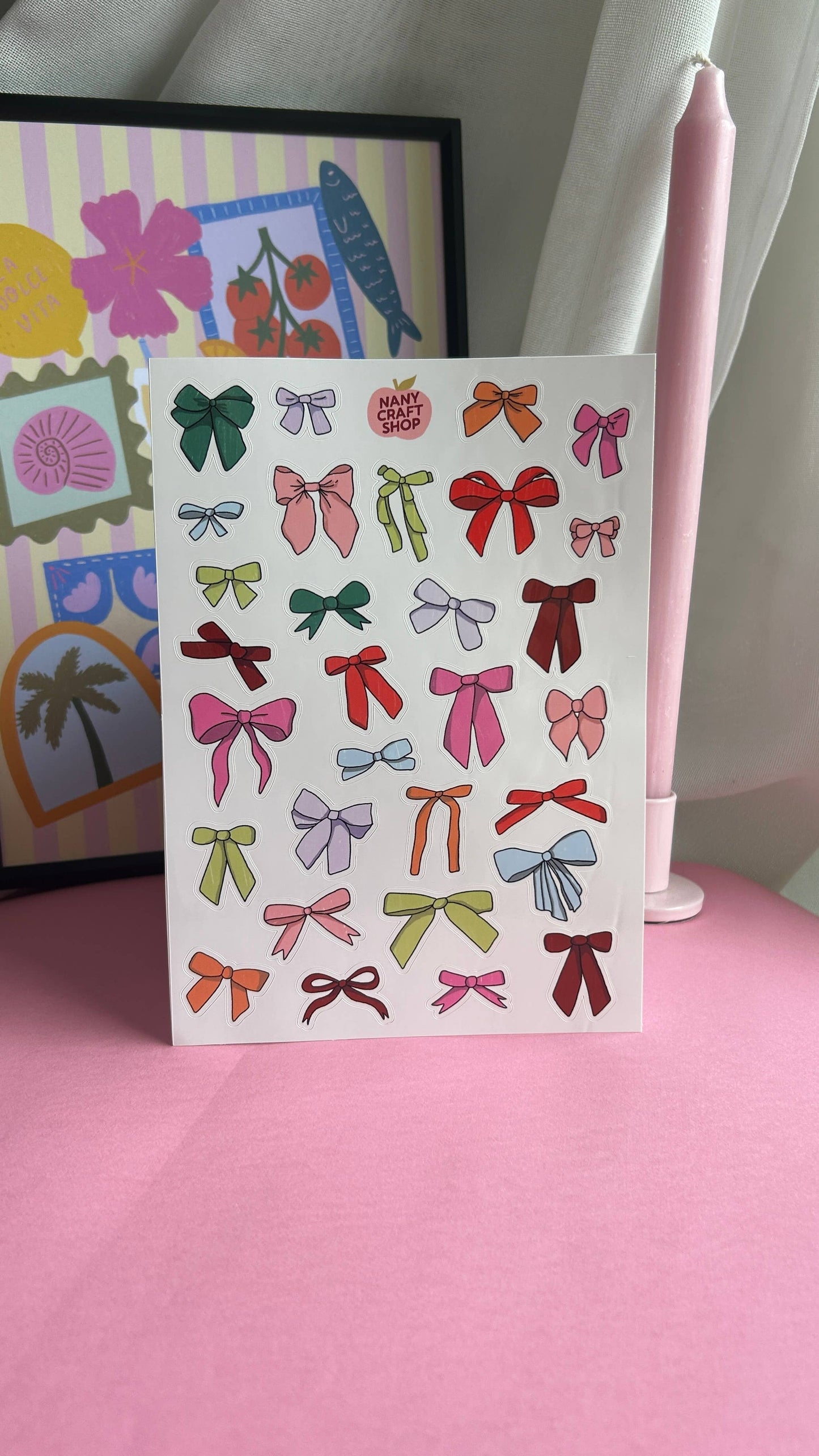 Planche de stickers - Noeuds multicolores