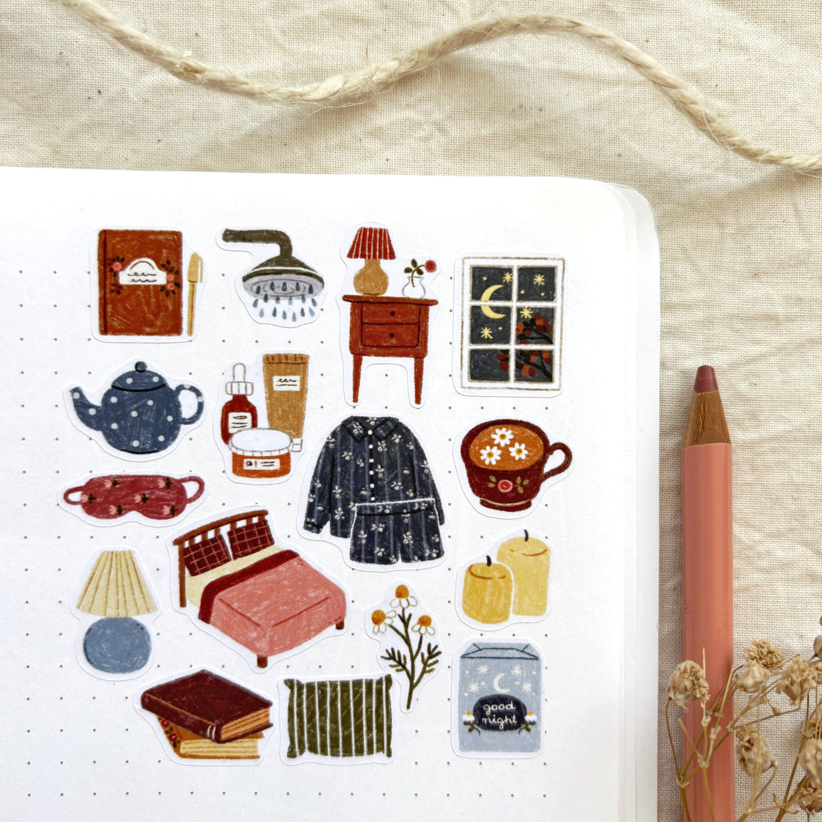 Planche de stickers - Bonne nuit