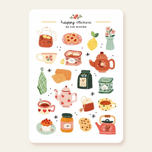 Planche de stickers - Tea Time
