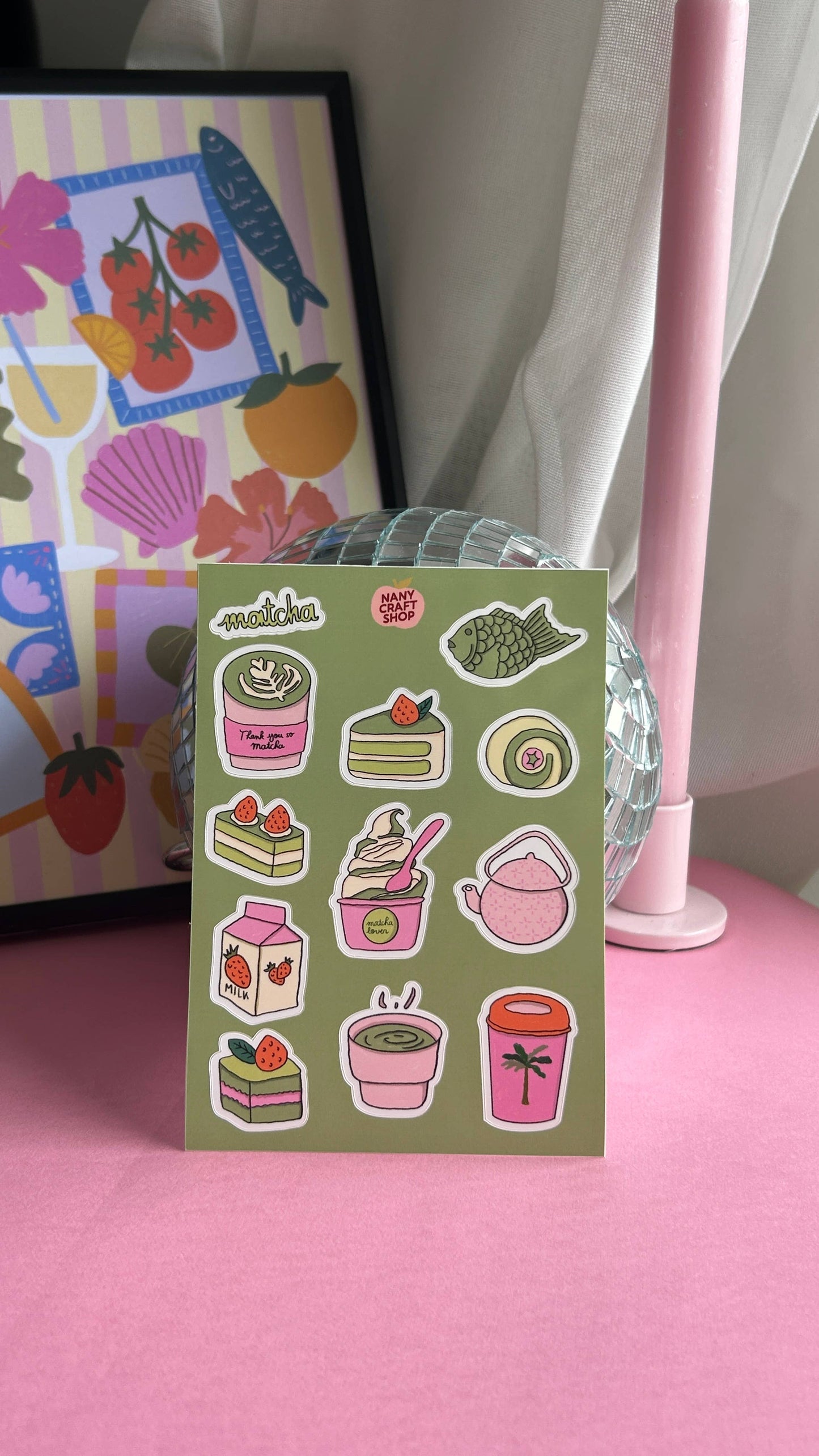 Planche de stickers - Matcha Forever