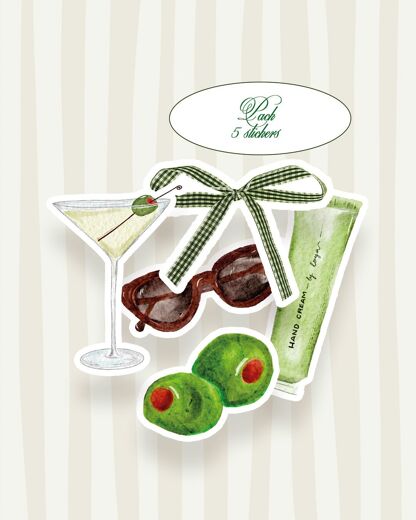 Lot de stickers - Martini, Please