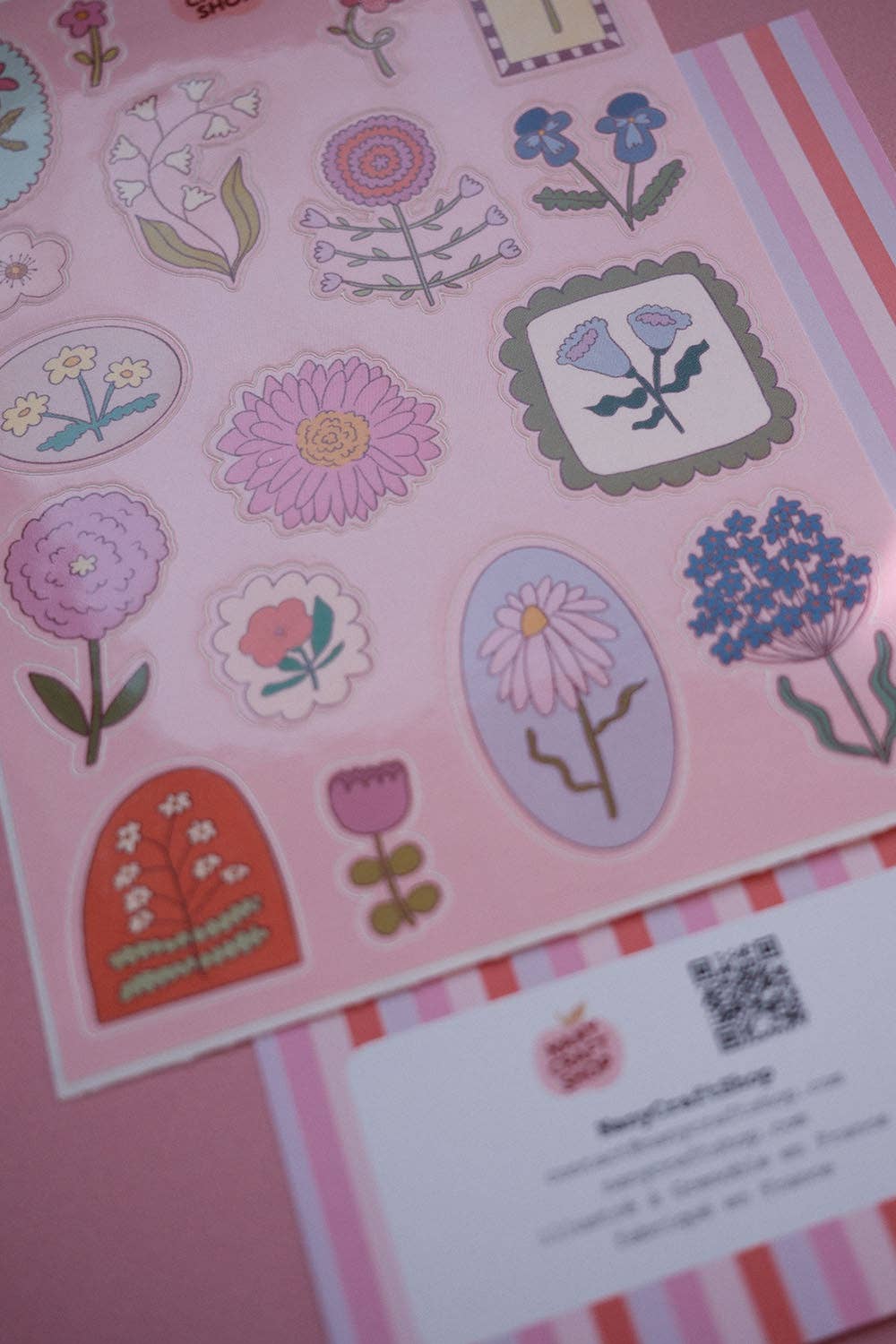Planche de stickers - Fleurs Dessins