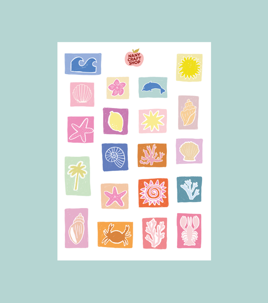 Planche de stickers -  Summer love