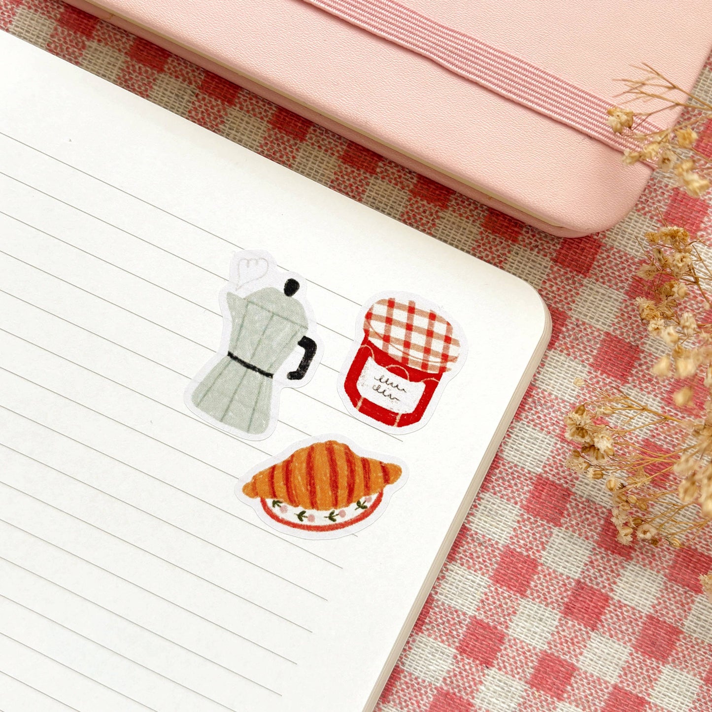 Planche de stickers - Petit déjeuner français