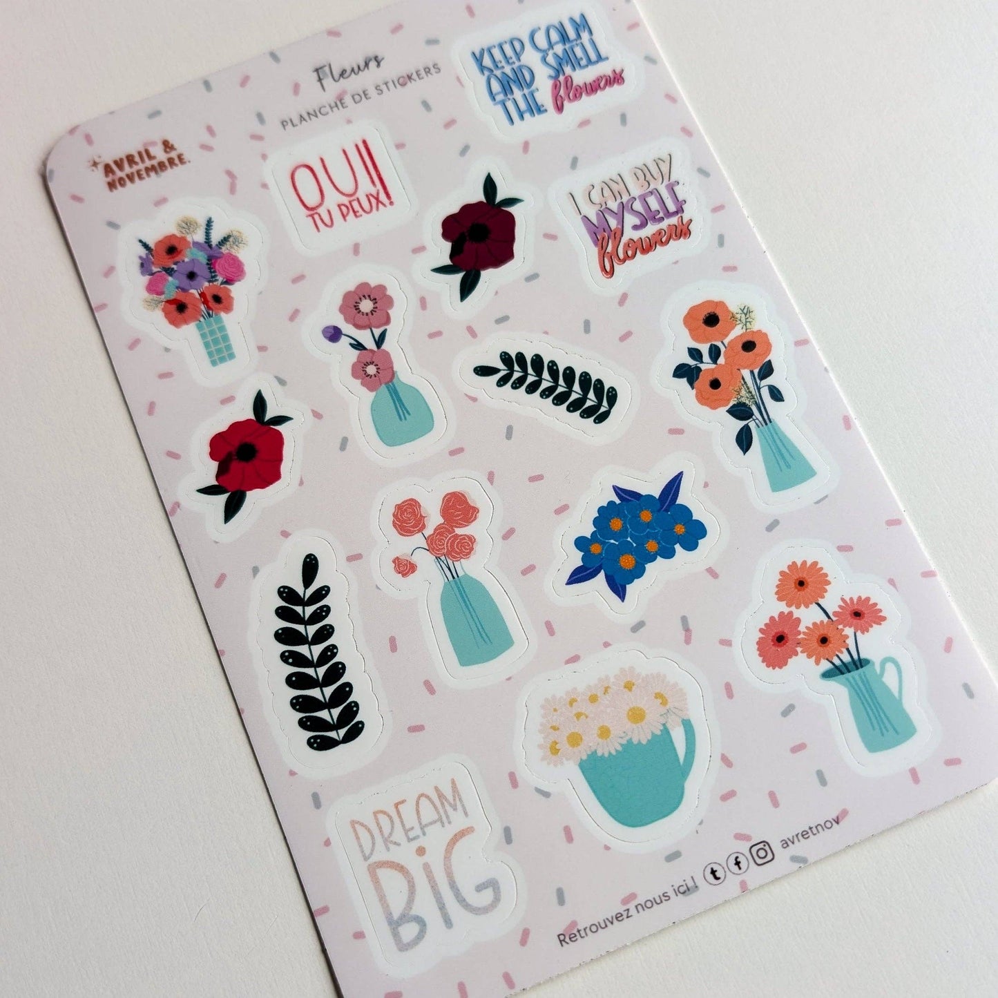 Planche de Stickers - Fleurs