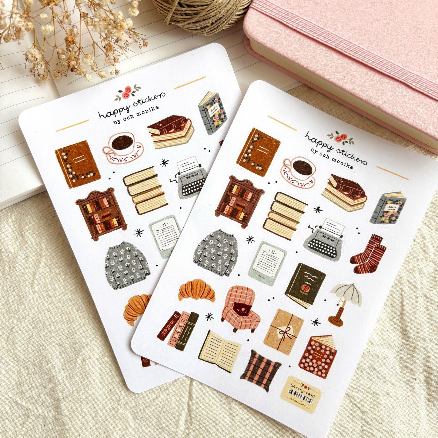 Planche de stickers - Bookish Corner