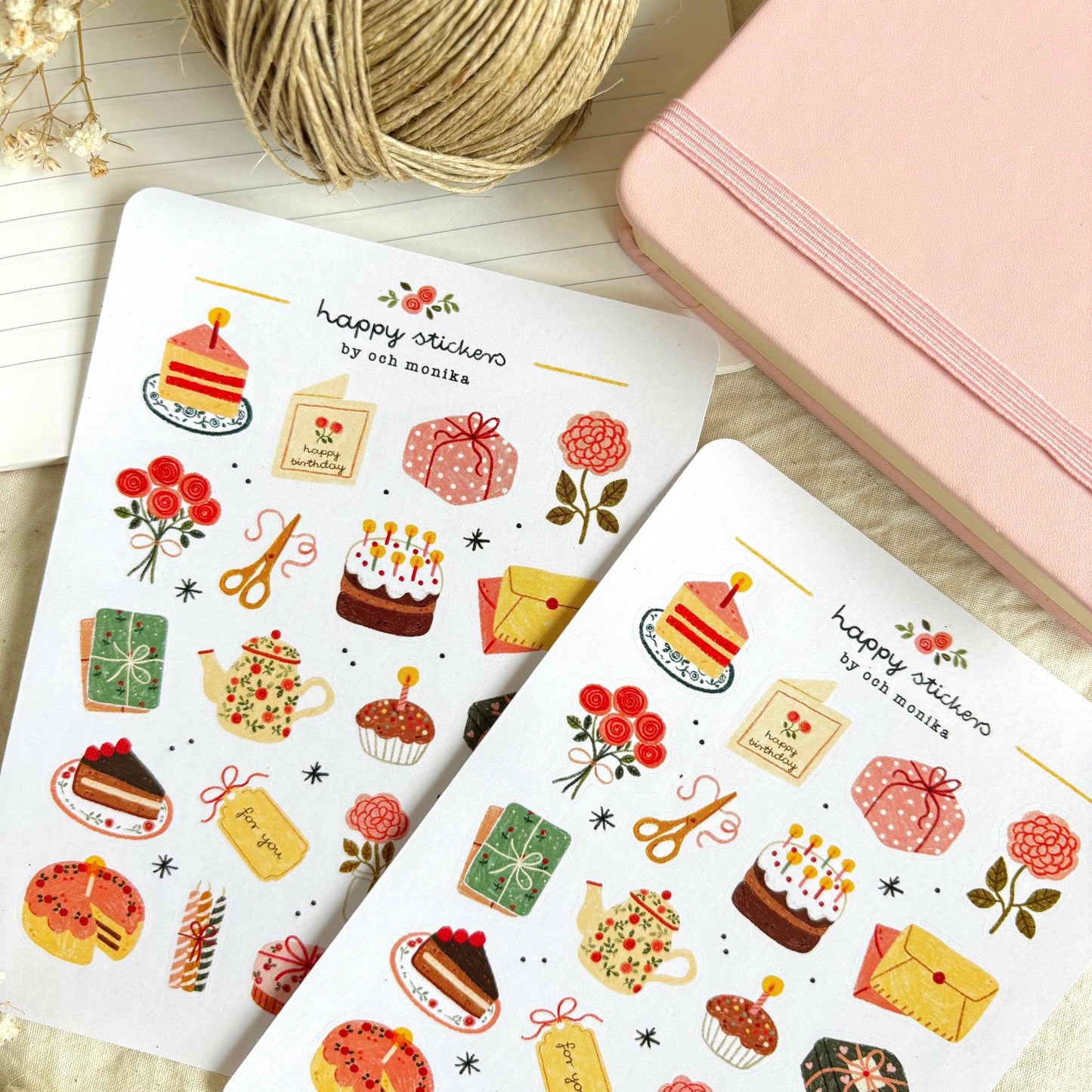 Planche de stickers - Anniversaire Sucré