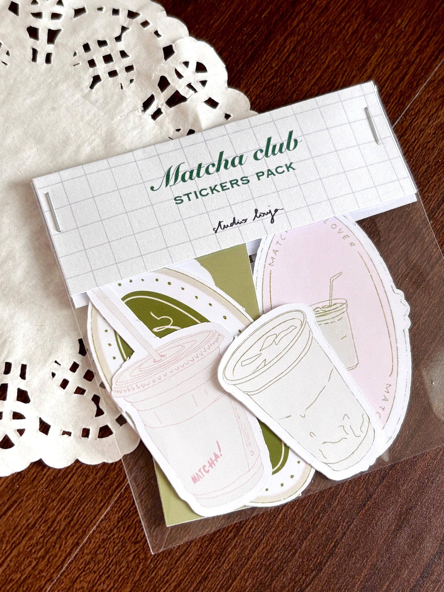 Lot de stickers - Matcha girl