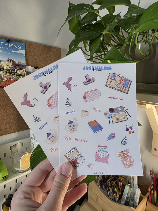 Planche de stickers – Journaling Time
