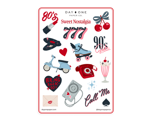 Planche de stickers - Douce Nostalgie