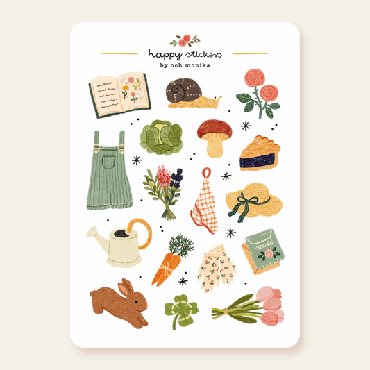 Planche de stickers - Au Jardin