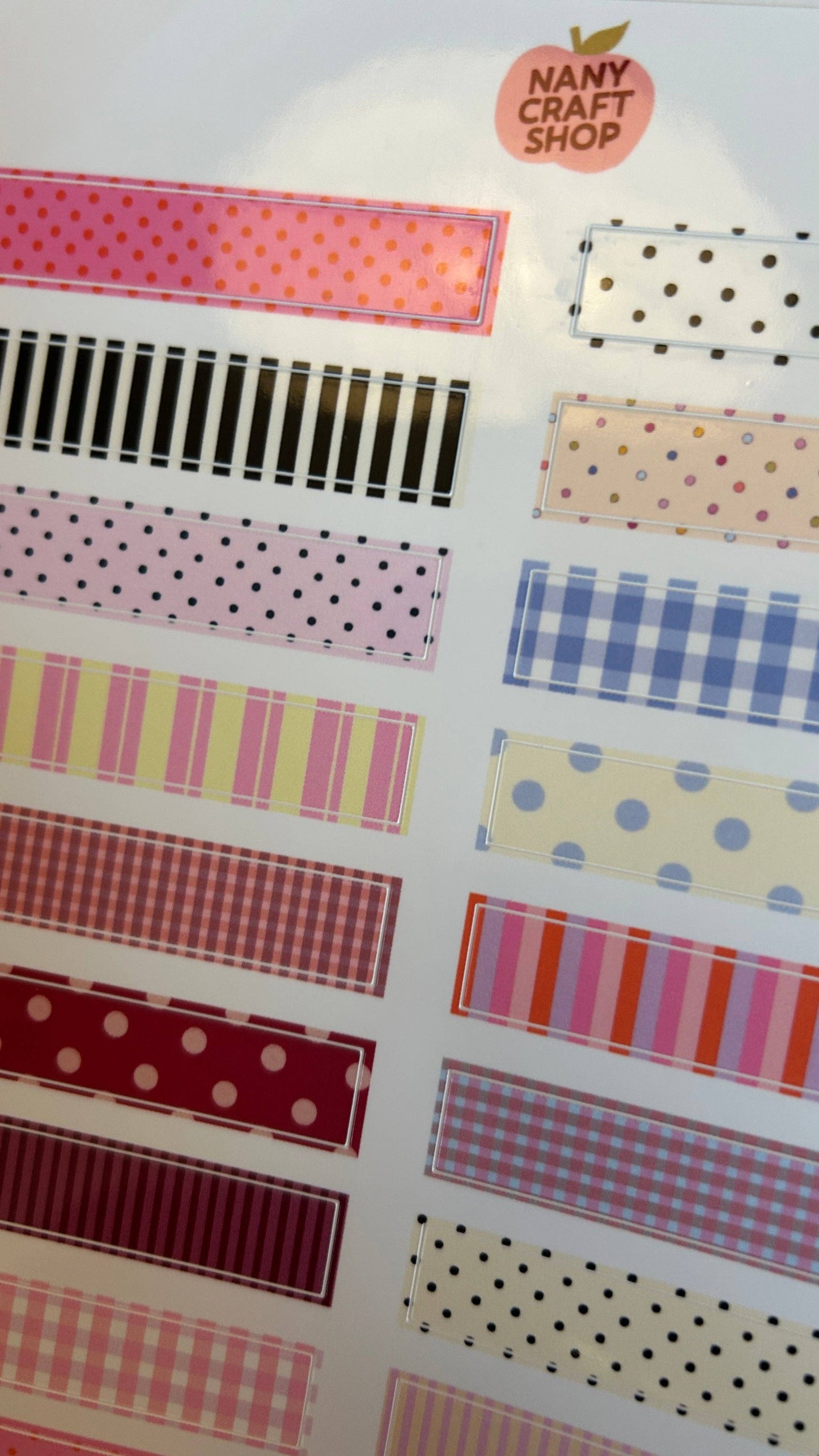 Planche de stickers - Washi Tape