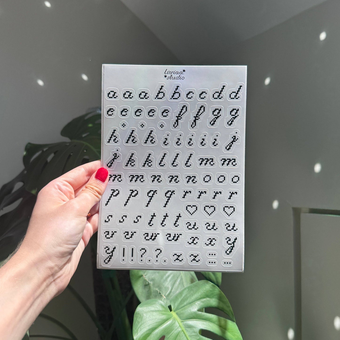 Planche de stickers - Lettres pixel
