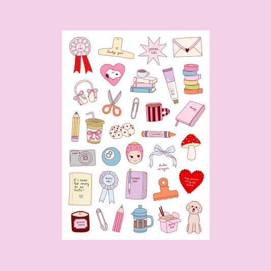 Planche de stickers - Cool Girl