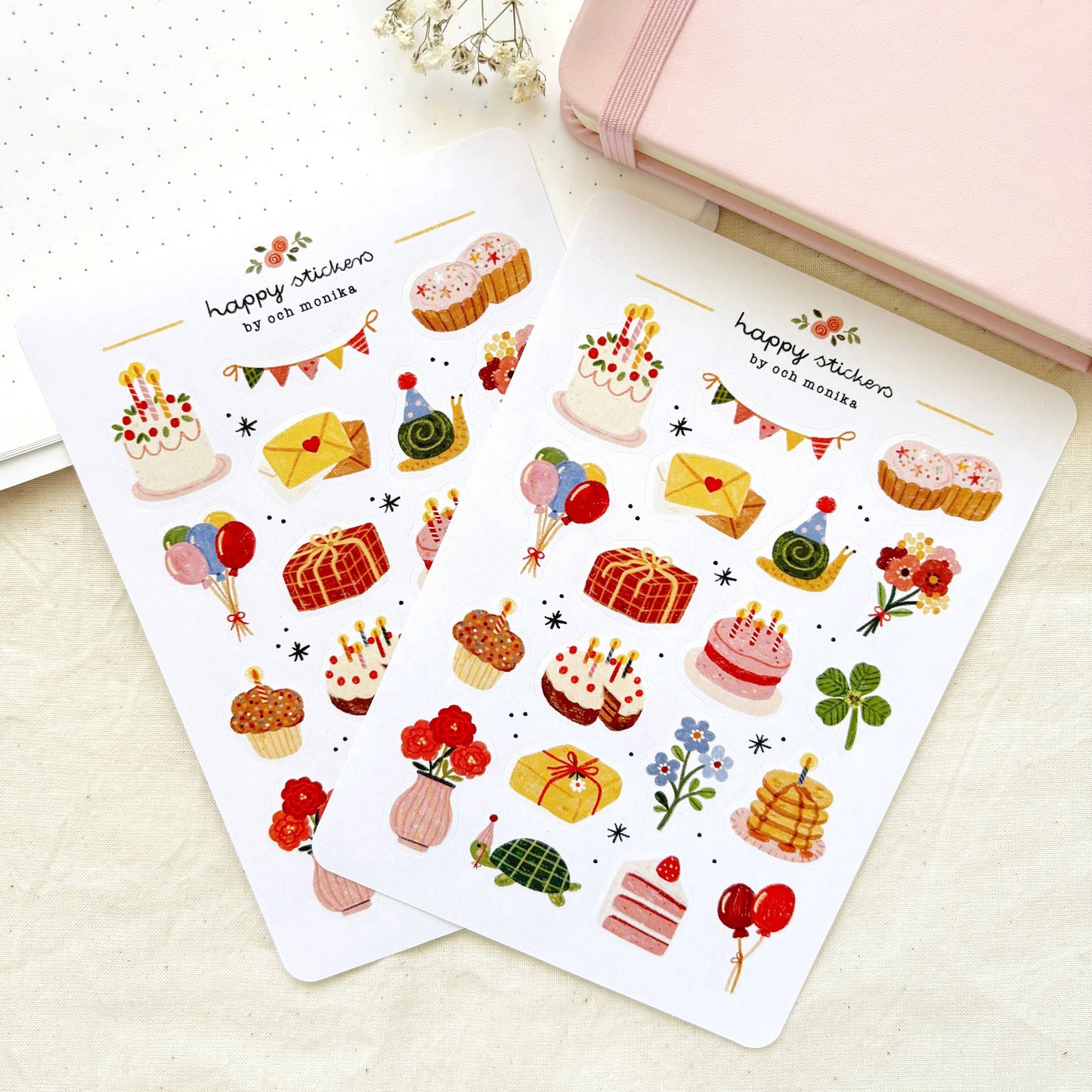 Planche de stickers - Joyeux anniversaire