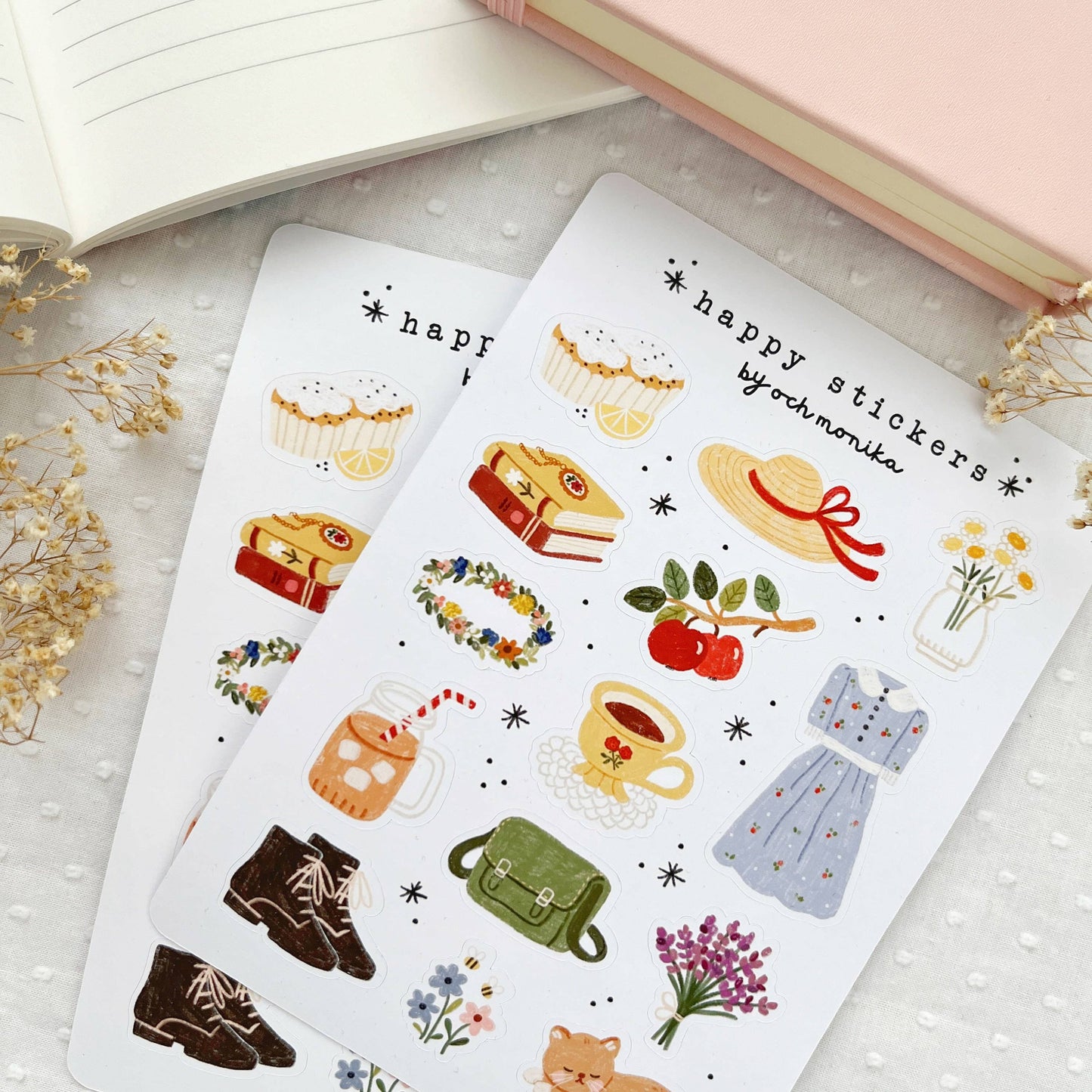 Planche de stickers - Fin d'été