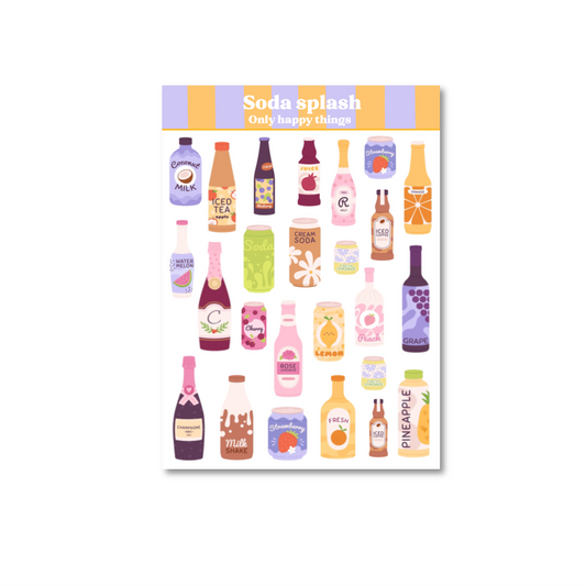 Planche de stickers - Soda Splash
