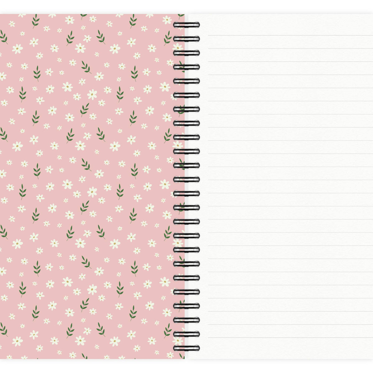 Carnet à spirale vierge - Floral bohème