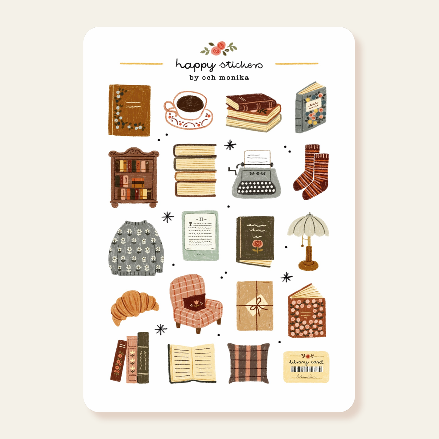 Planche de stickers - Bookish Corner