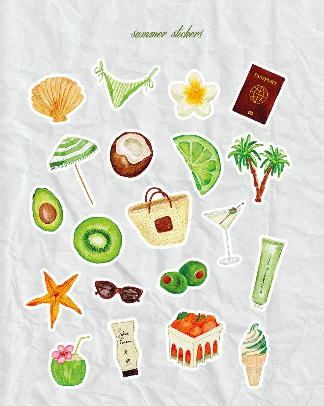 Planche de stickers - Summer
