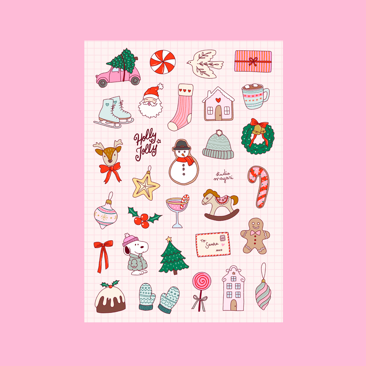 Planche de stickers - Hiver